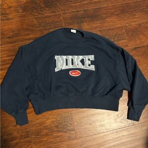 Nike Blue Cropped Crewneck